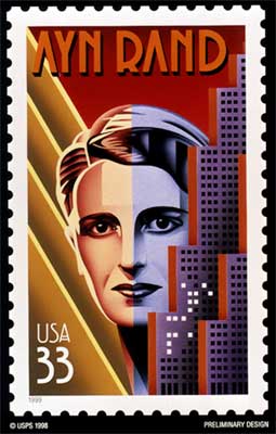 Ayn Rand Stamp