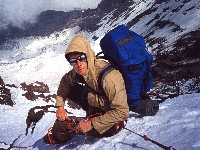 Richard Saum on Liberty Ridge, Mt Rainier (Marc Soltan photo)